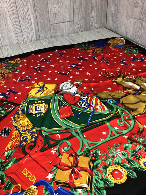 Escada Christmas Silk Scarf